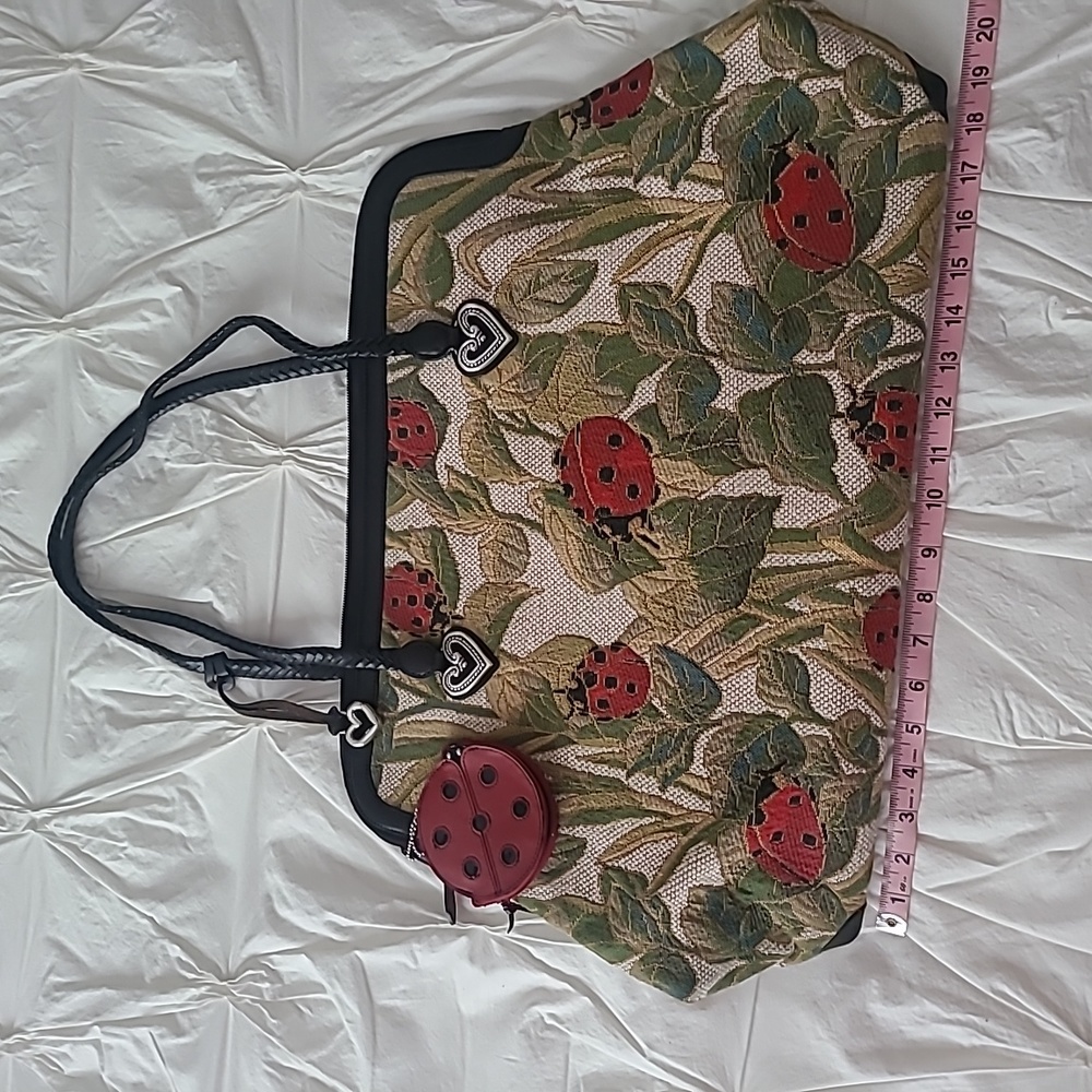 Vintage Brighton Alyssa Ladybug Tapestry Weekender Tote Bag